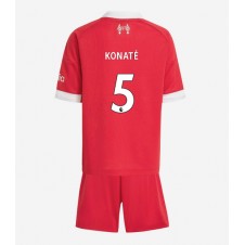 Liverpool Ibrahima Konate #5 Hemmaställ Barn 2025-26 Korta ärmar (+ Korta byxor)